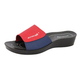 Aerowalk Women Slippers #0440 - RED & BLUE