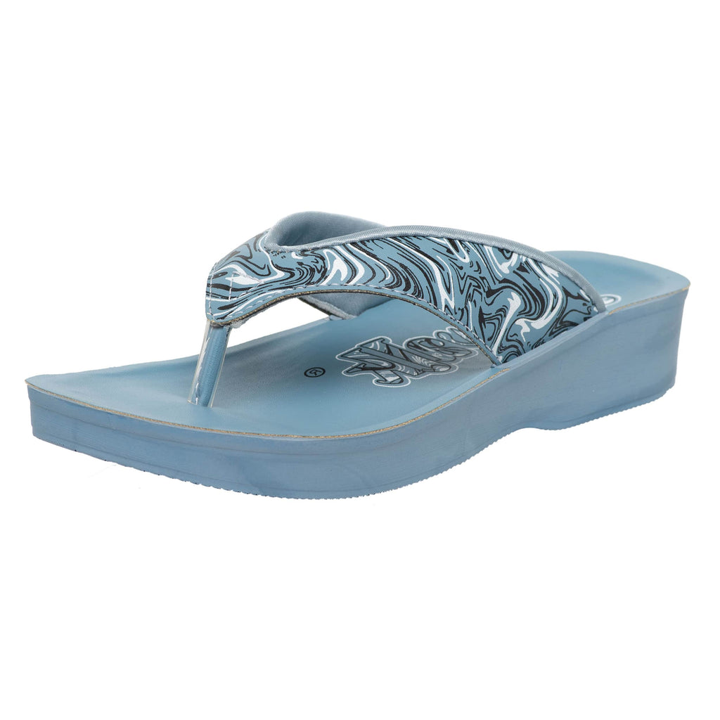 Aerowalk	Women Slipper #08EE - TEAL BLUE