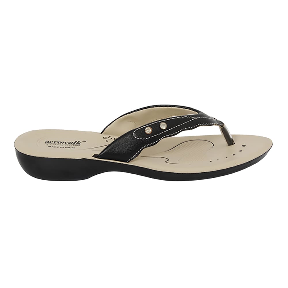 Aerowalk Women Slippers #2310 - BLACK