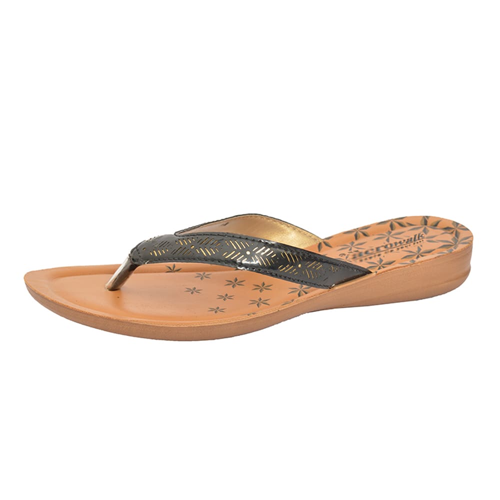 Aerowalk Women Slippers #BIA8 - BLACK