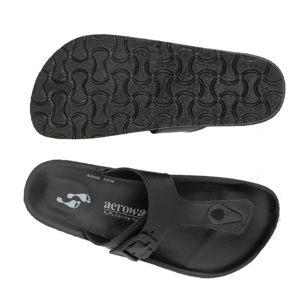 Aerowalk Women Slipper #CK38 - BLACK