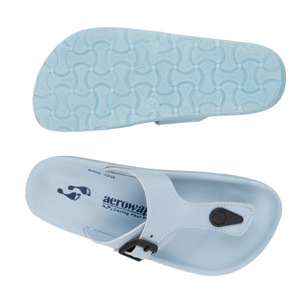 Aerowalk Women Slipper #CK38 - TEAL BLUE