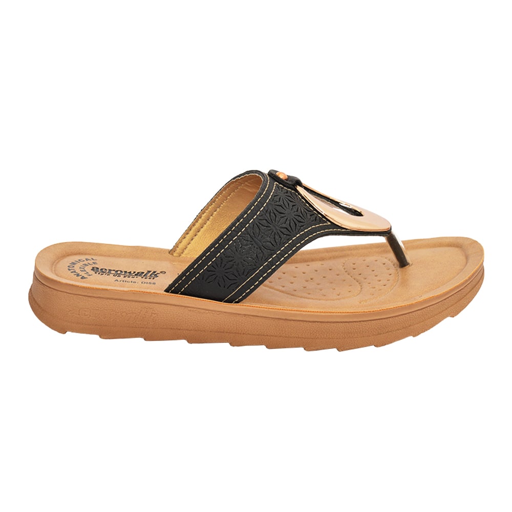 Aerowalk Women Slipper #DI58 - BLACK