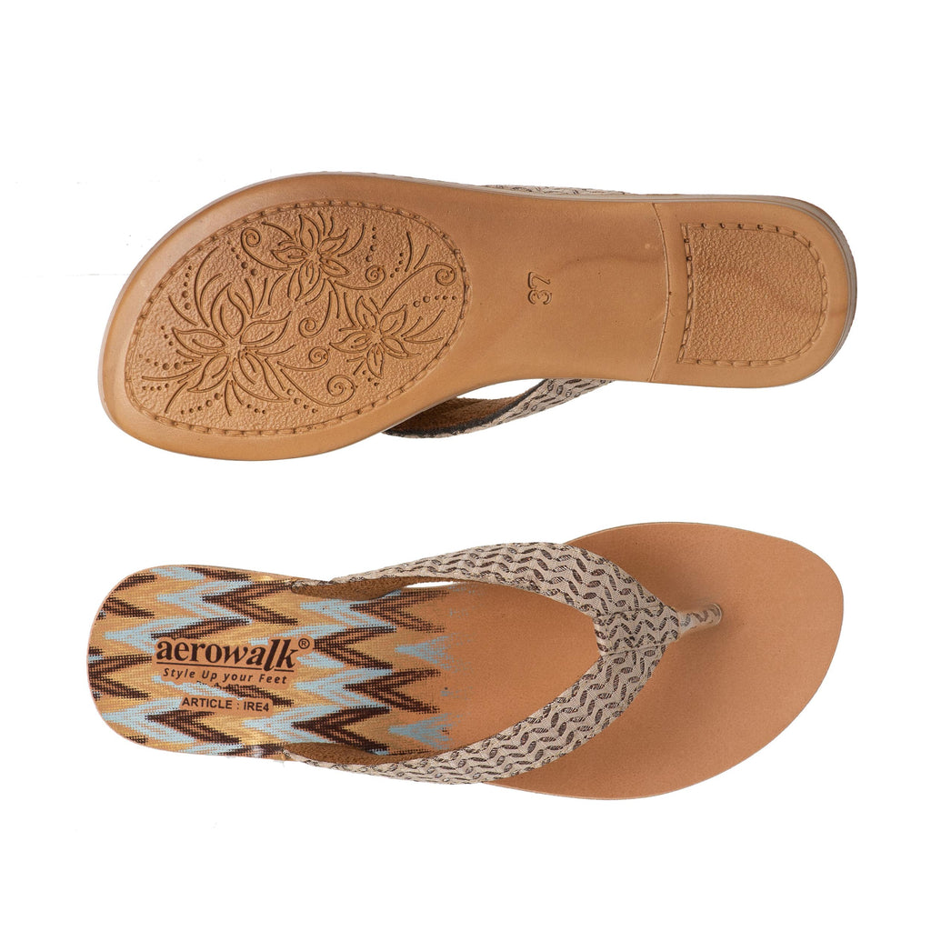 Aerowalk Women Slipper #IRE4 - BEIGE