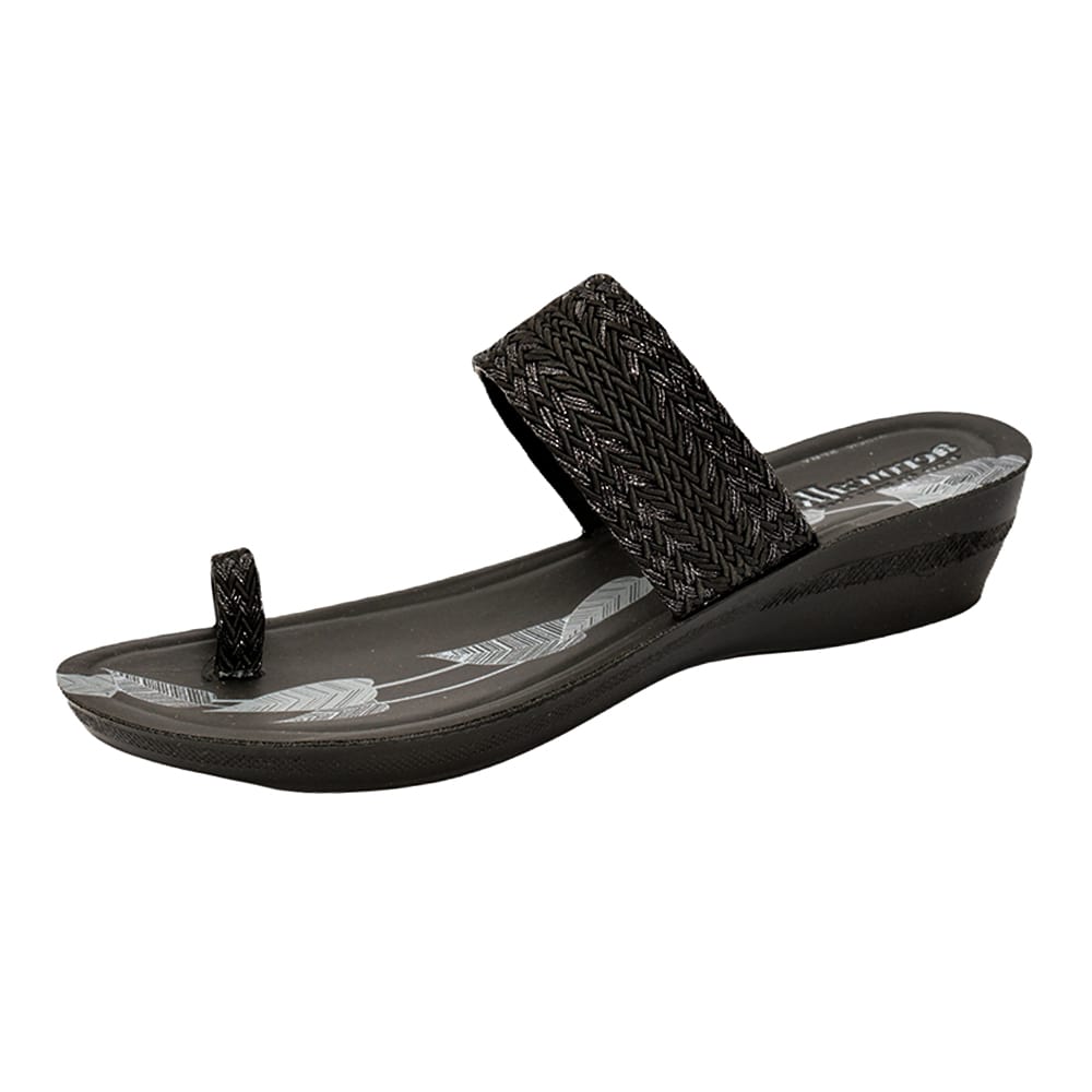 Aerowalk Women Slippers #SPBV - BLACK