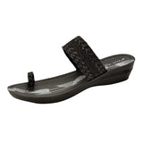 Aerowalk Women Slippers #SPBV - BLACK