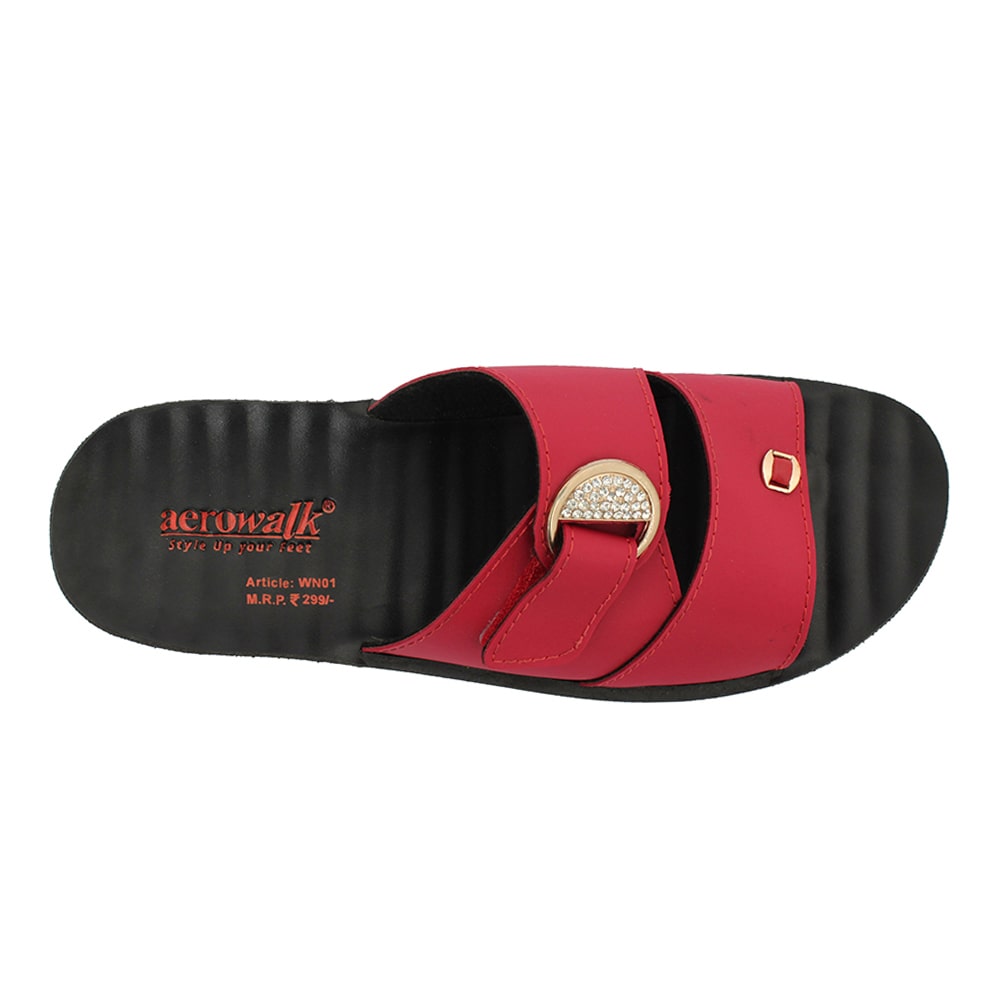 Aerowalk Women Slippers #WN01 - RED