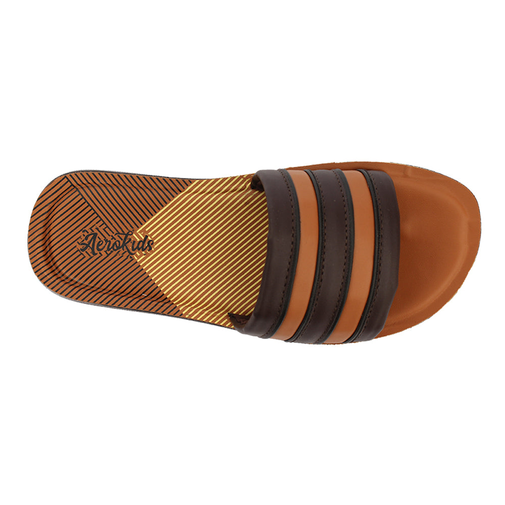 Aerokids Boys Slip Ons #CS38 - BROWN