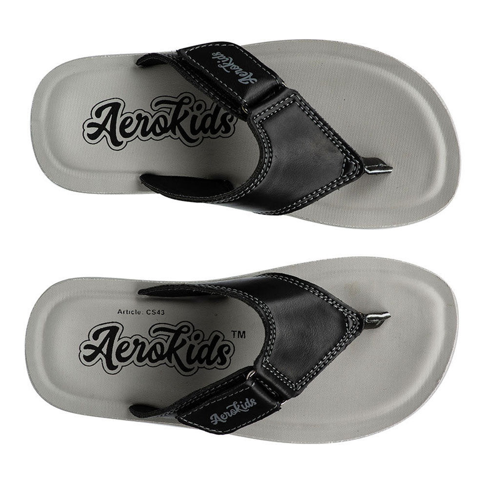 Aerokids Boys Flip Flops CS43 BLACK