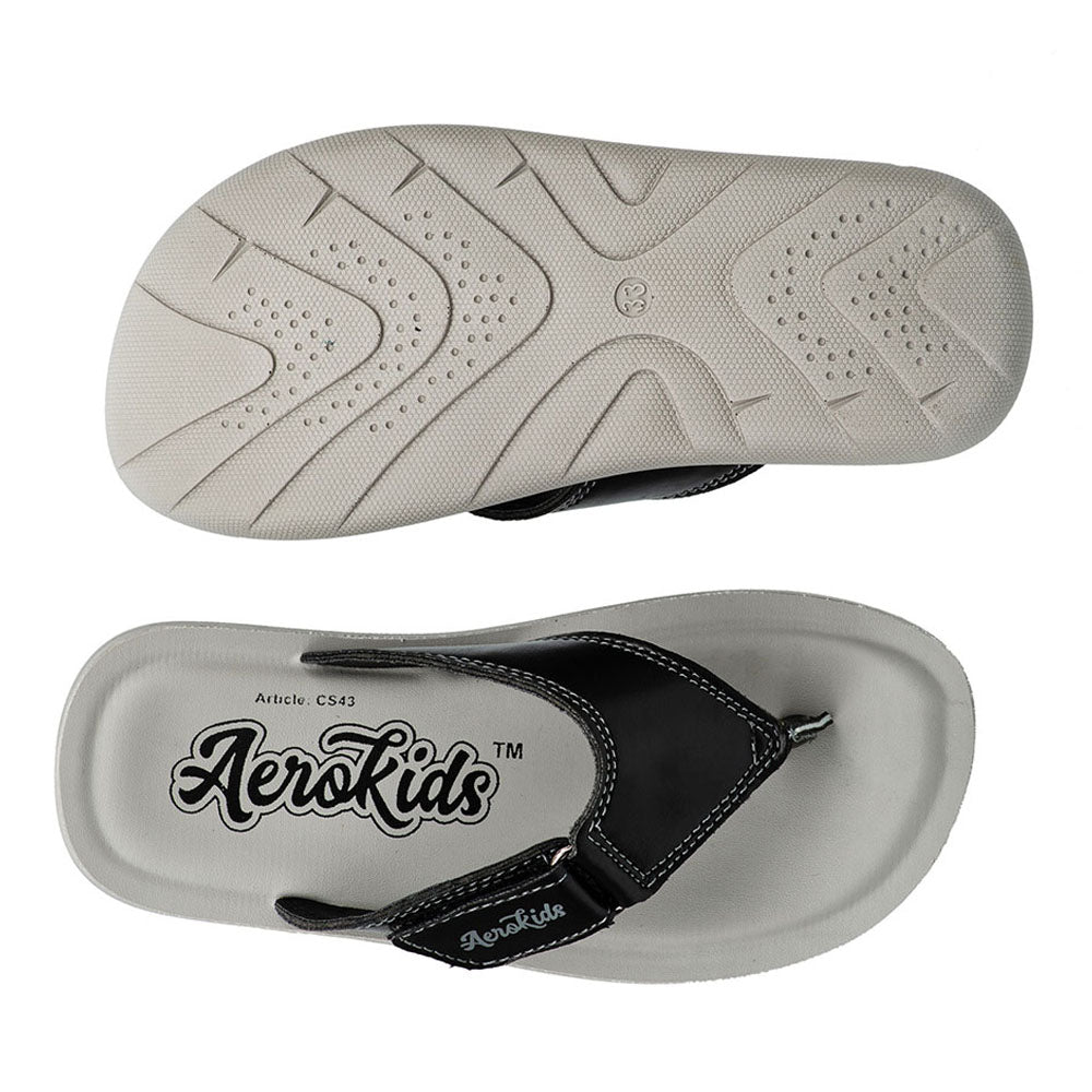 Aerokids Boys Flip Flops CS43 BLACK