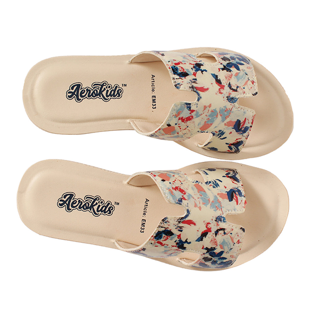 Aerokids Girls Slippers #EM33 - BLUE