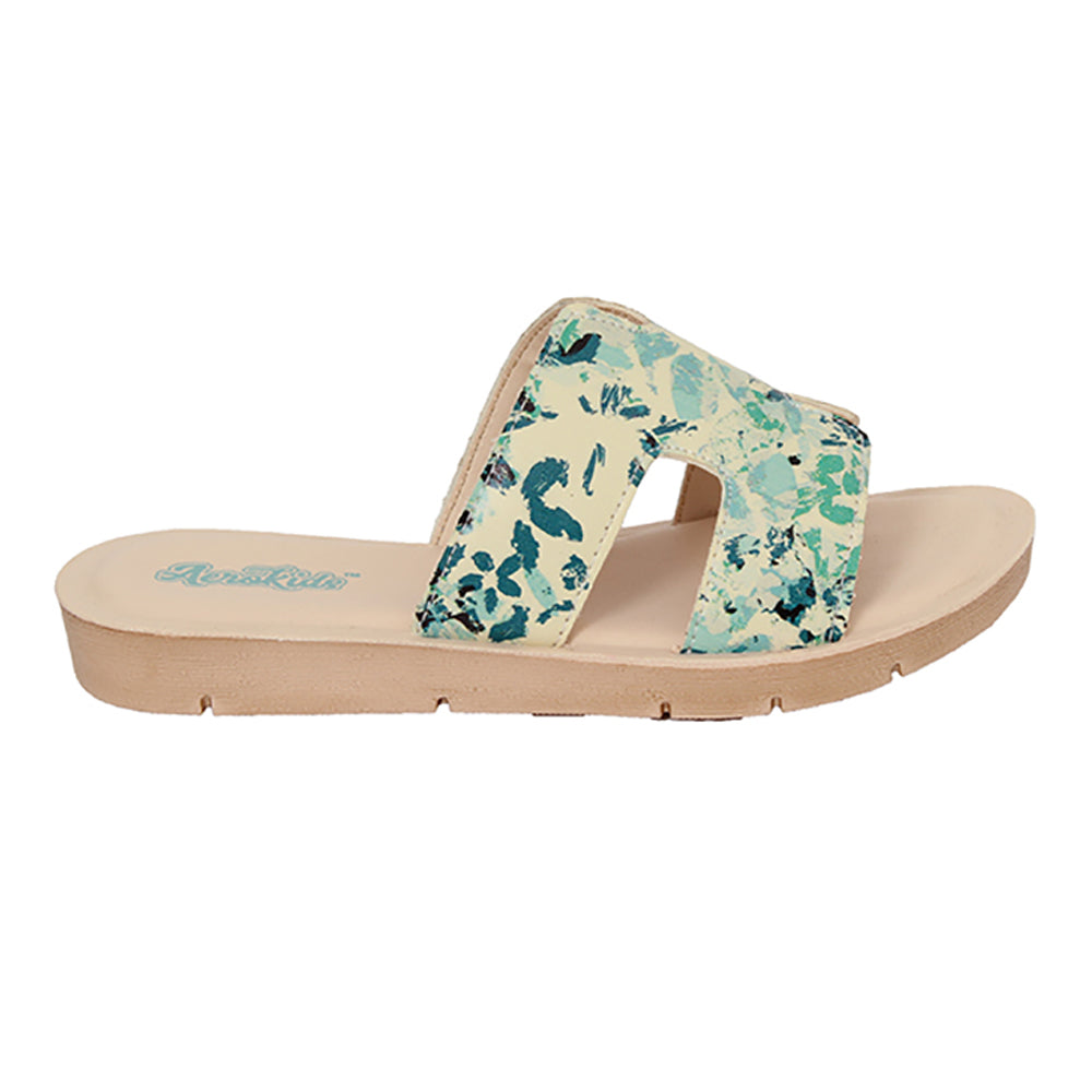 Aerokids Girls Slippers #EM33 - ROYAL GREEN