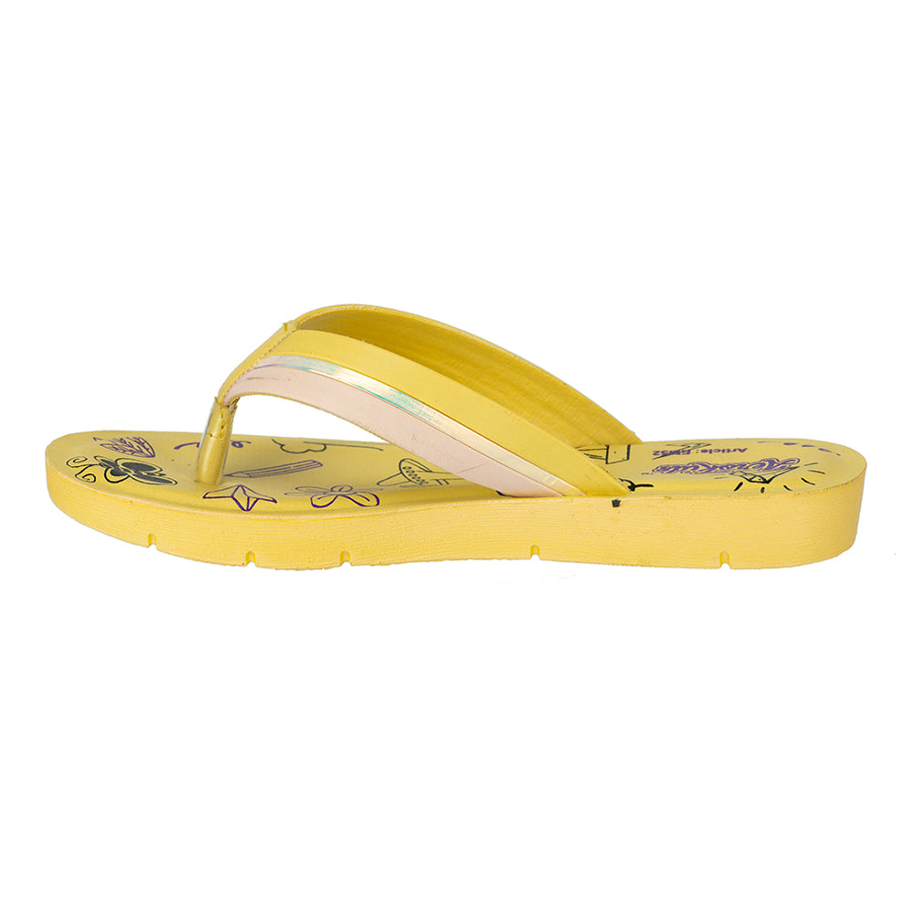 Aerokids Girls Flip Flops #EM52 - LEMON