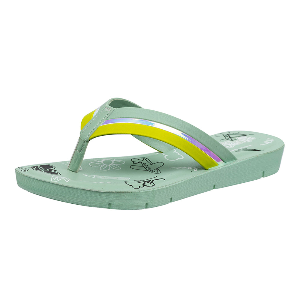 Lime green shop flip flops