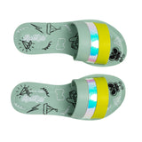 Aerokids Girls Slippers #EM53 - MINT GREEN