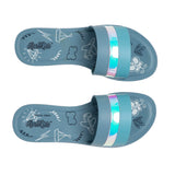 Aerokids Girls Slippers #EM53 - TEAL BLUE