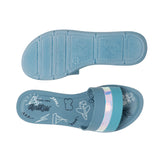 Aerokids Girls Slippers #EM53 - TEAL BLUE