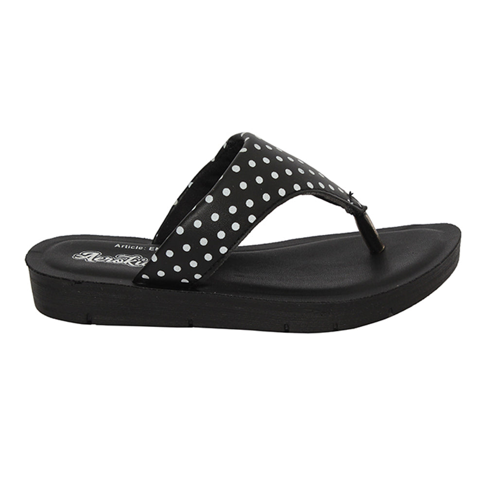 Aerokids Girls Slippers #EM68 - BLACK