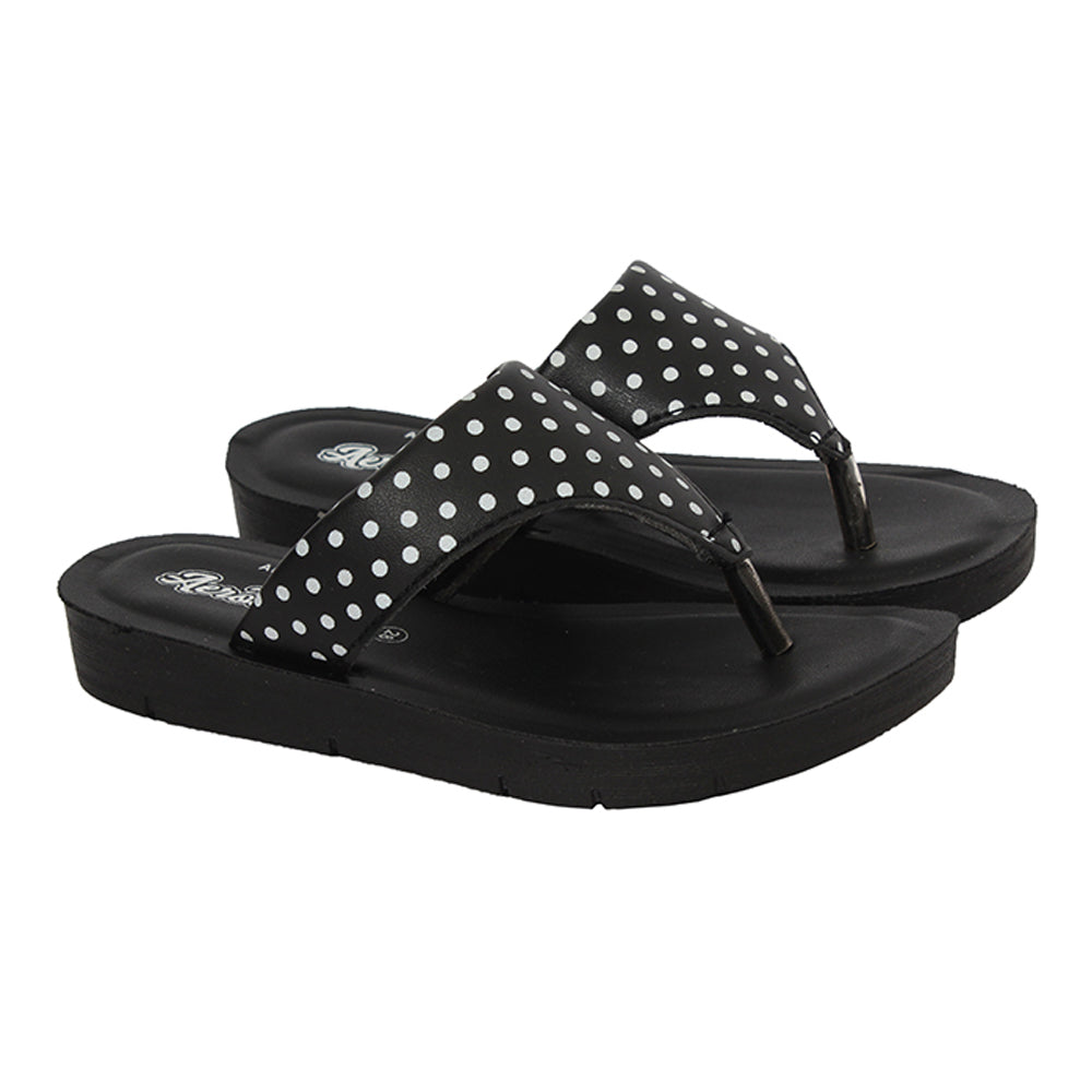 Aerokids Girls Slippers #EM68 - BLACK