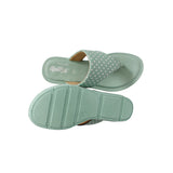 Aerokids Girls Slippers #EM68 - MINT GREEN