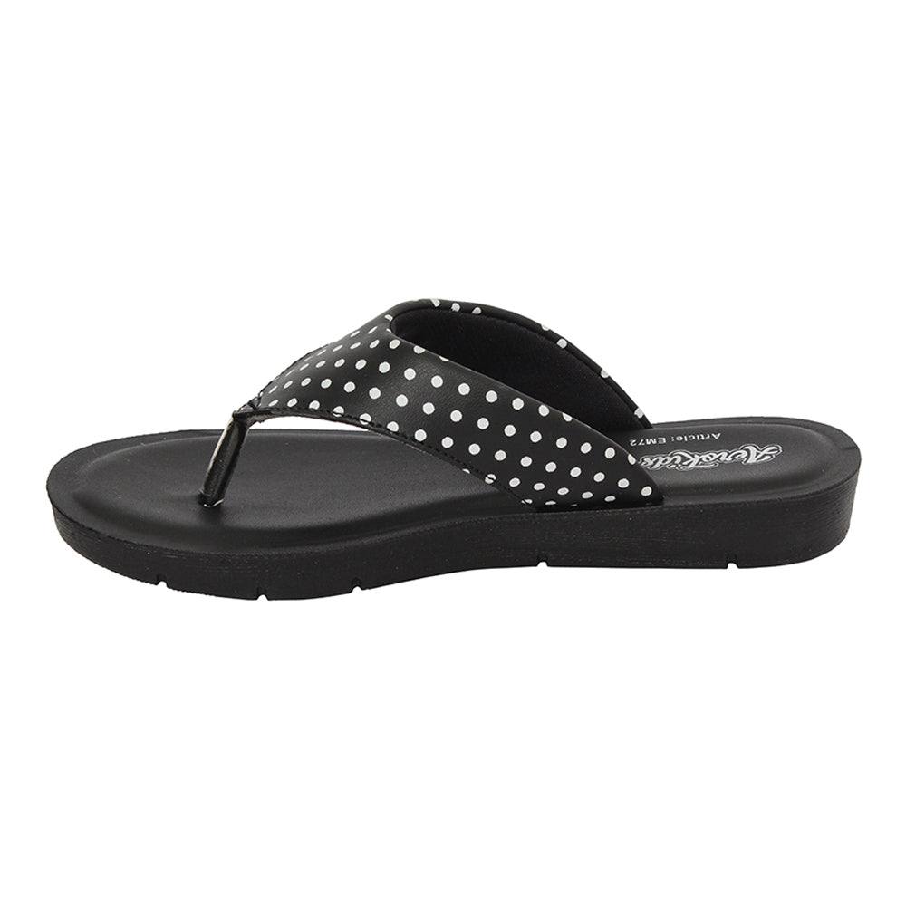 Aerokids Girls Slippers #EM72 - BLACK