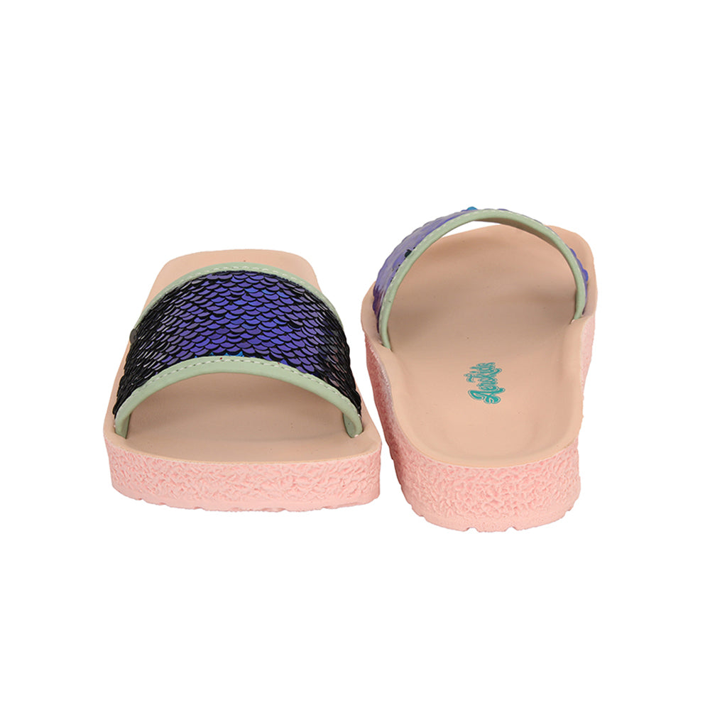 Aerokids Girls Slippers #KG52 - GREEN