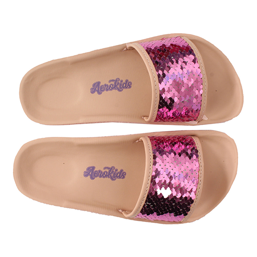 Aerokids Girls Slippers #KG52 - PINK