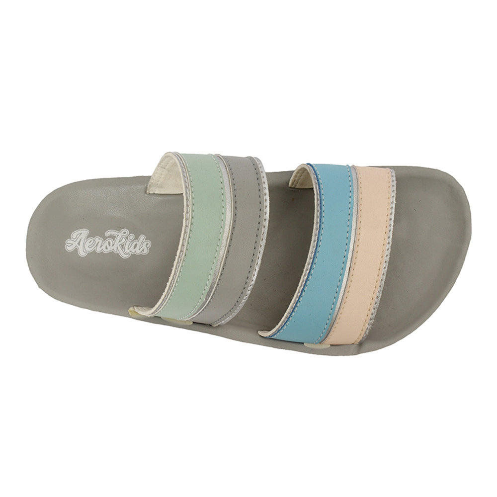 Grey top kids slippers