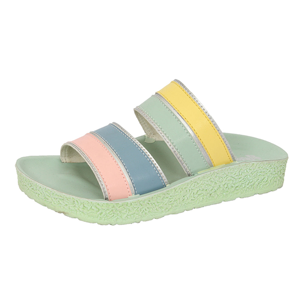 Aerokids Girls Slippers #KG53 - MINT GREEN