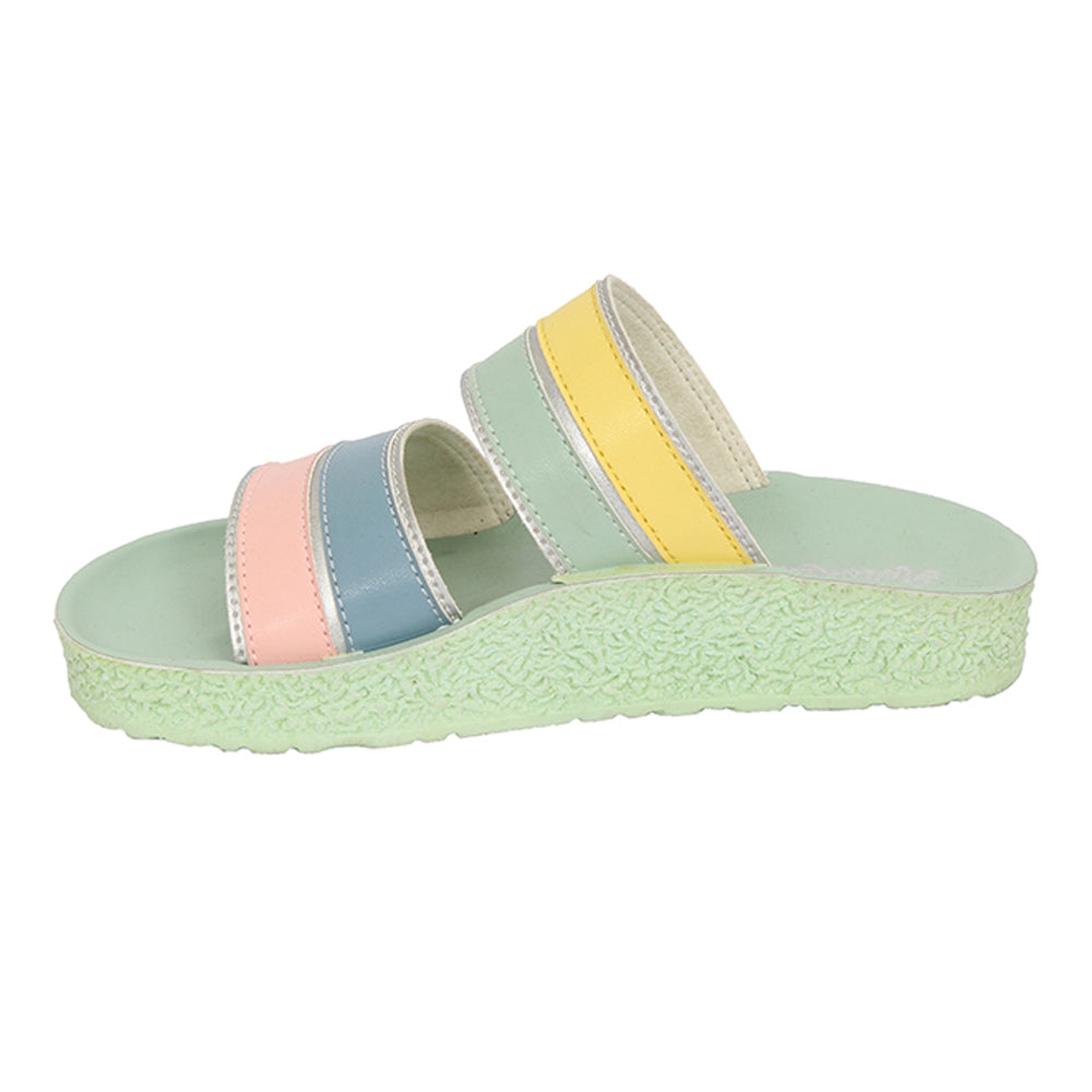 Aerokids Girls Slippers #KG53 - MINT GREEN
