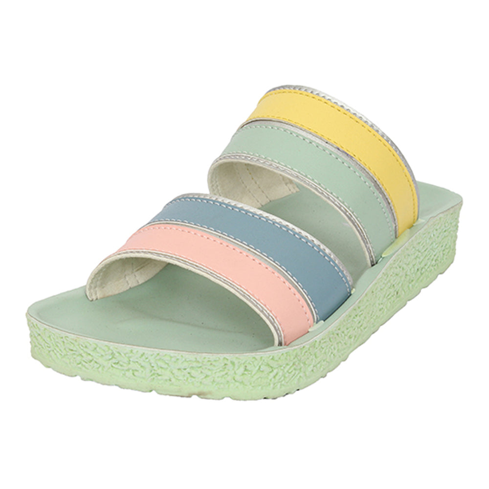 Aerokids Girls Slippers #KG53 - MINT GREEN