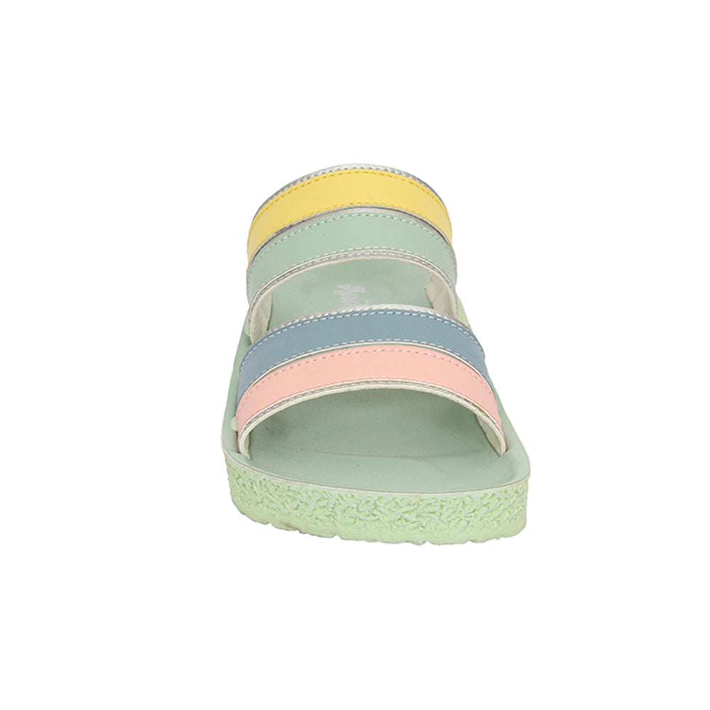 Aerokids Girls Slippers #KG53 - MINT GREEN