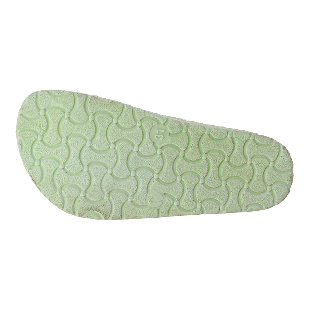 Aerokids Girls Slippers #KG53 - MINT GREEN