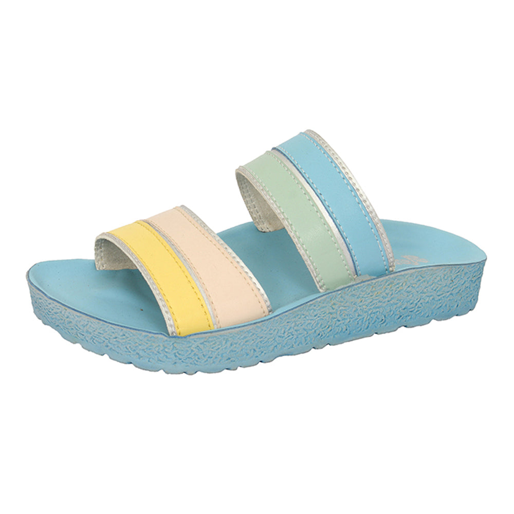 Eva Non Slip One Strap Soft Slippers (Light Blue) | De La Creme Fashions |  SilkFred US