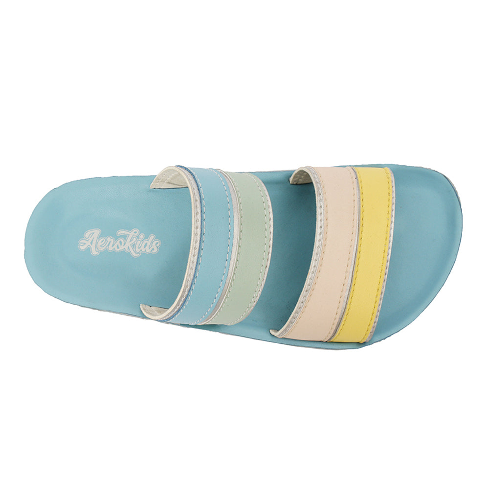 Aerokids Girls Slippers #KG53 - SKY BLUE