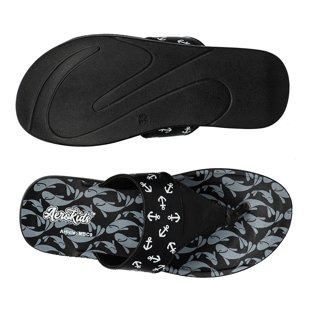 Aerokids Girls Slipper #MBC9 - BLACK