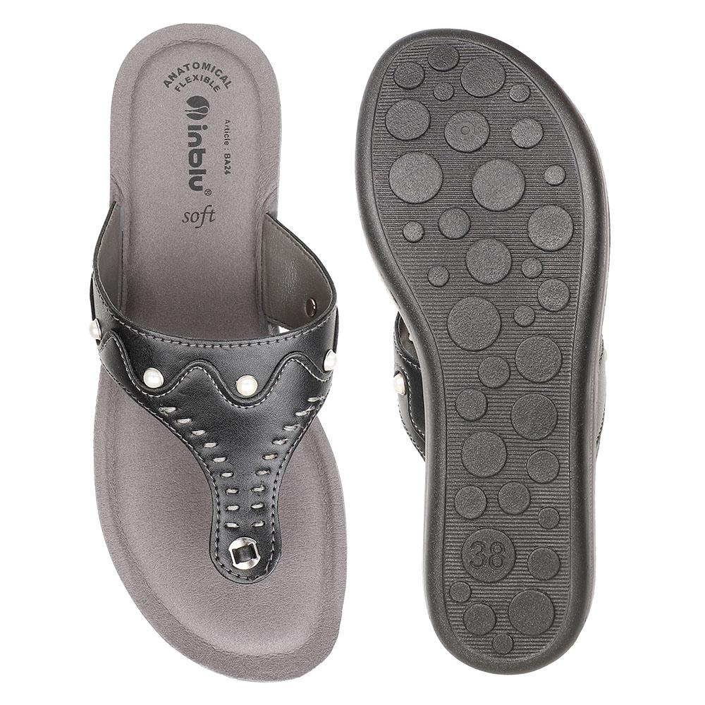 Inblu Women Slipper #BA24 - BLACK