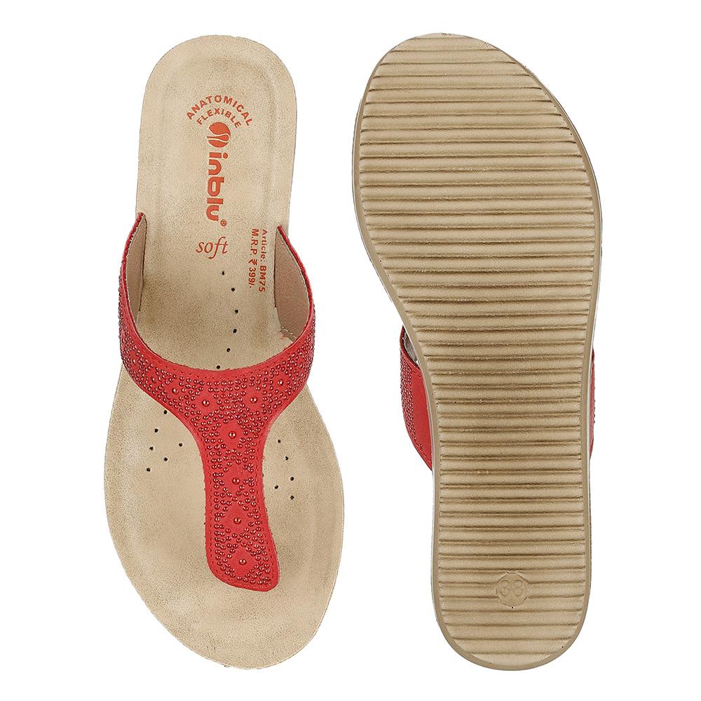 Inblu Women Slippers #BM75 - RED