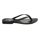 Chips Women Slipper #9555 - BLACK + WHITE