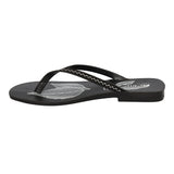 Chips Women Slipper #9555 - BLACK + WHITE