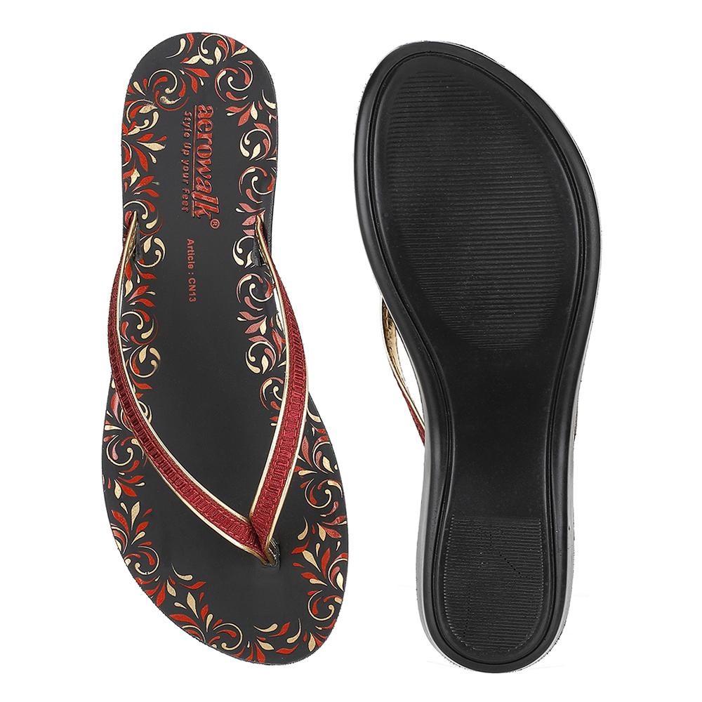 Aerowalk Women Slippers #CN13 - MAROON