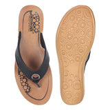 Aerowalk Women Slipper #CO32 - BLACK