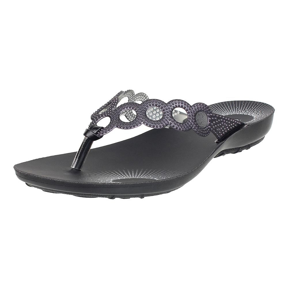 Aerowalk Women Slipper #CO76 - BLACK