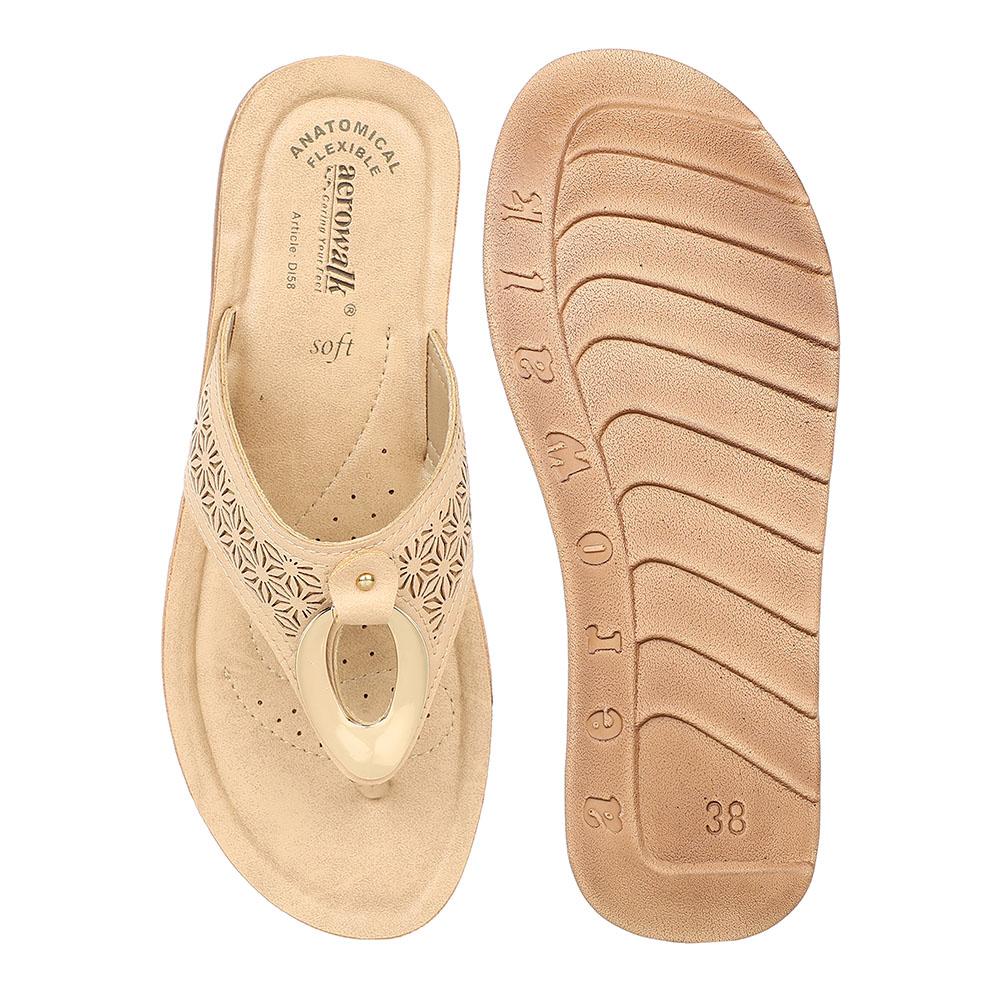 Aerowalk Women Slipper #DI58 - BEIGE