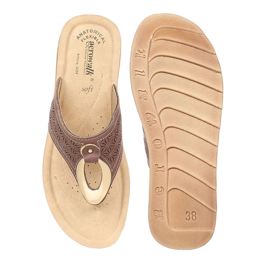 Aerowalk Women Slipper #DI58 - BROWN