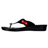 Inblu Women Slipper #91J3 - BLACK & RED