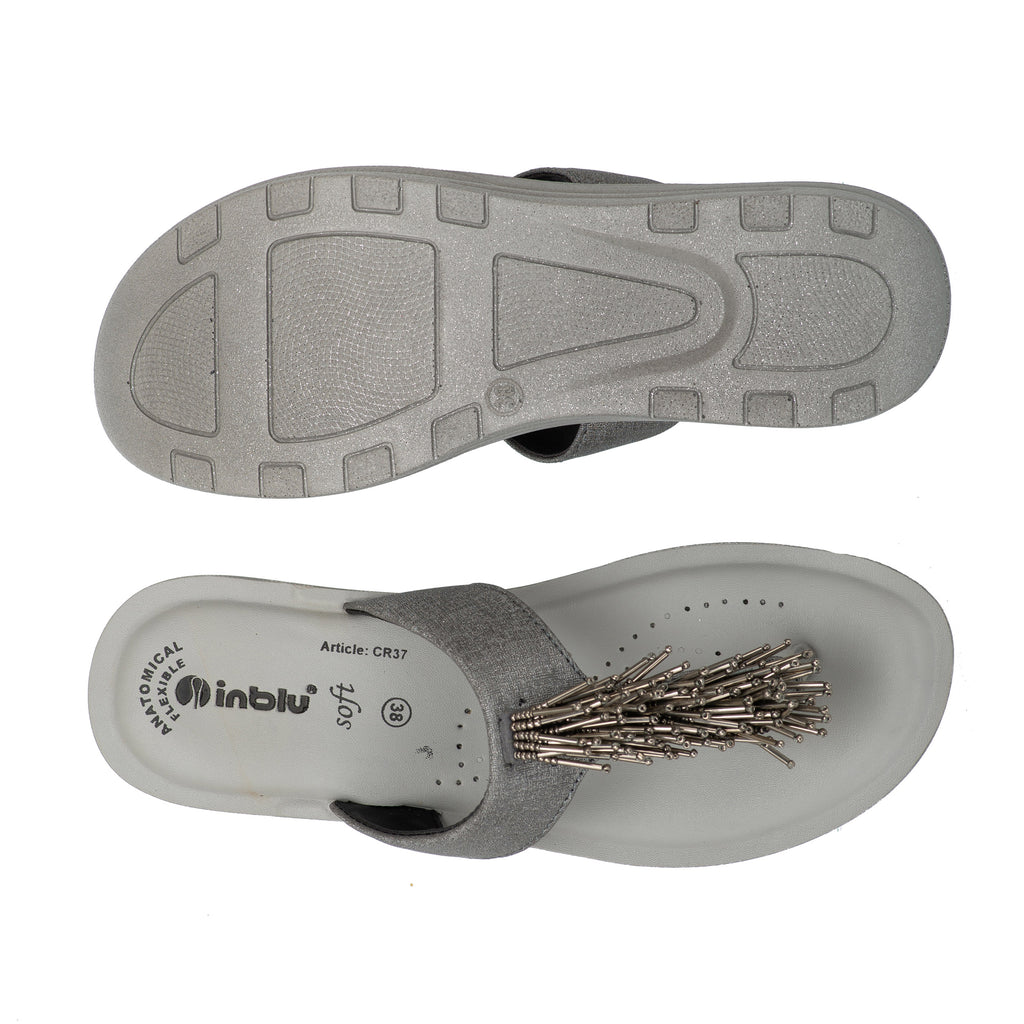 Inblu Women Slipper #CR37 - GUN METAL
