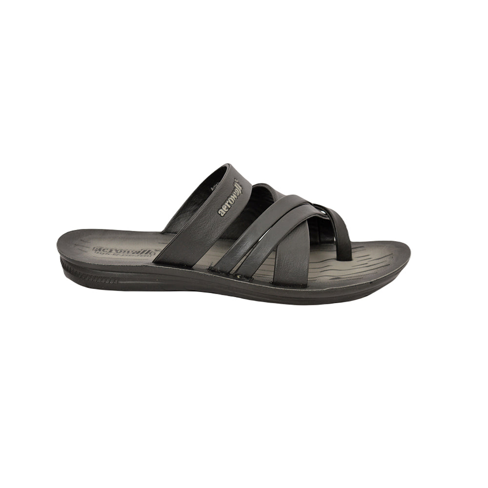 Aerowalk Men Slippers #AK01 - BLACK