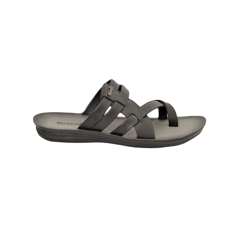 Aerowalk Men Slippers #AK08 - BLACK
