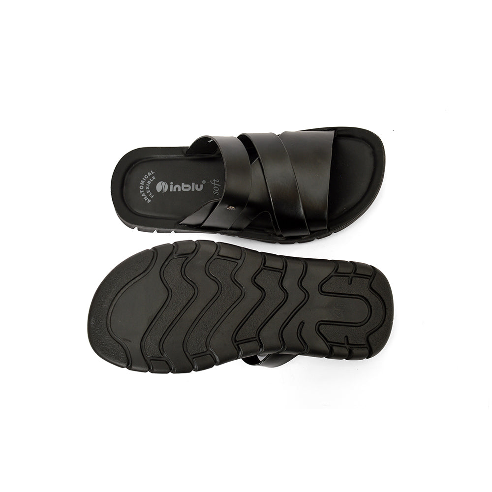 Inblu Men Slippers #MM05 - BLACK